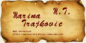 Marina Trajković vizit kartica